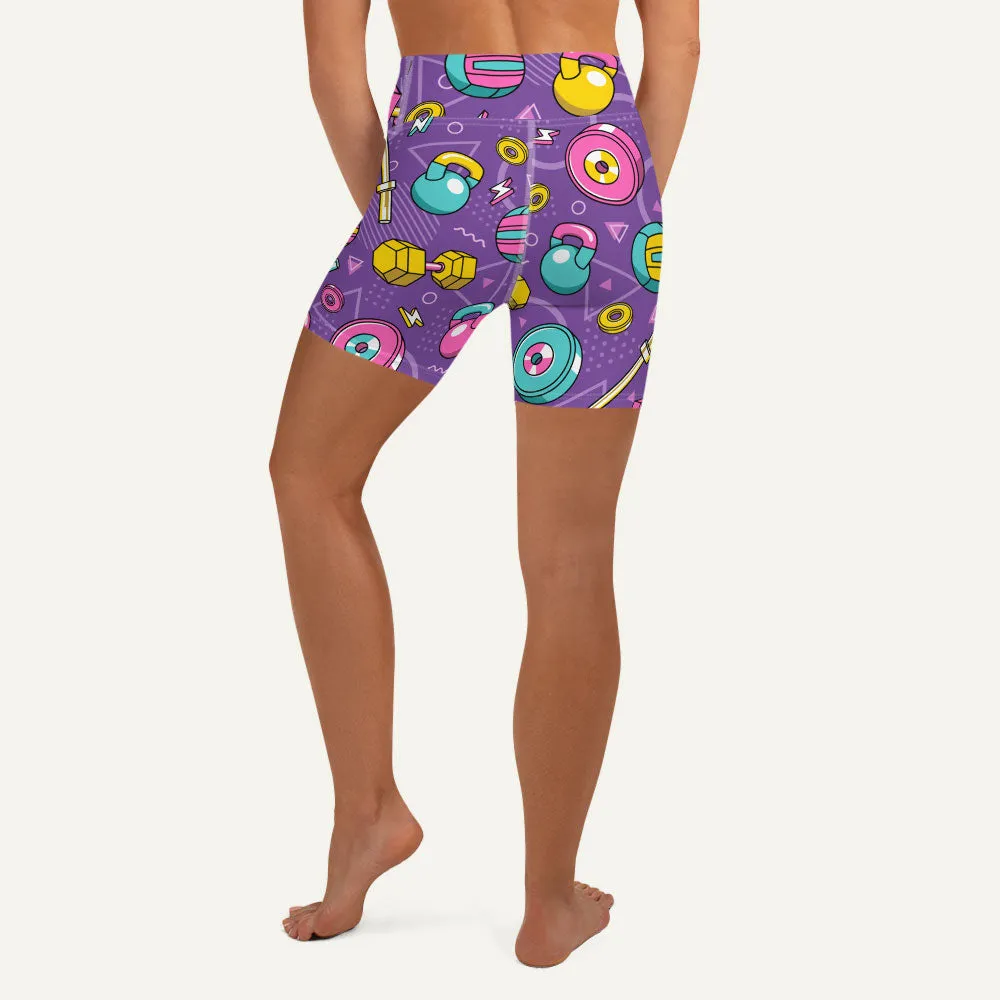 90s Weights Purple High-Waisted Shorts