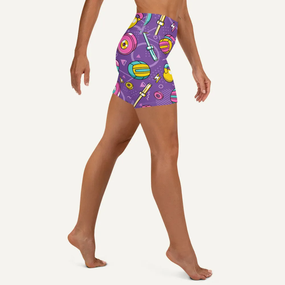 90s Weights Purple High-Waisted Shorts