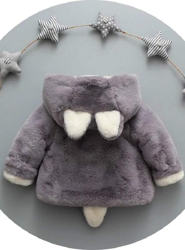 Baby Girls Winter Jackets Warm Faux Fur