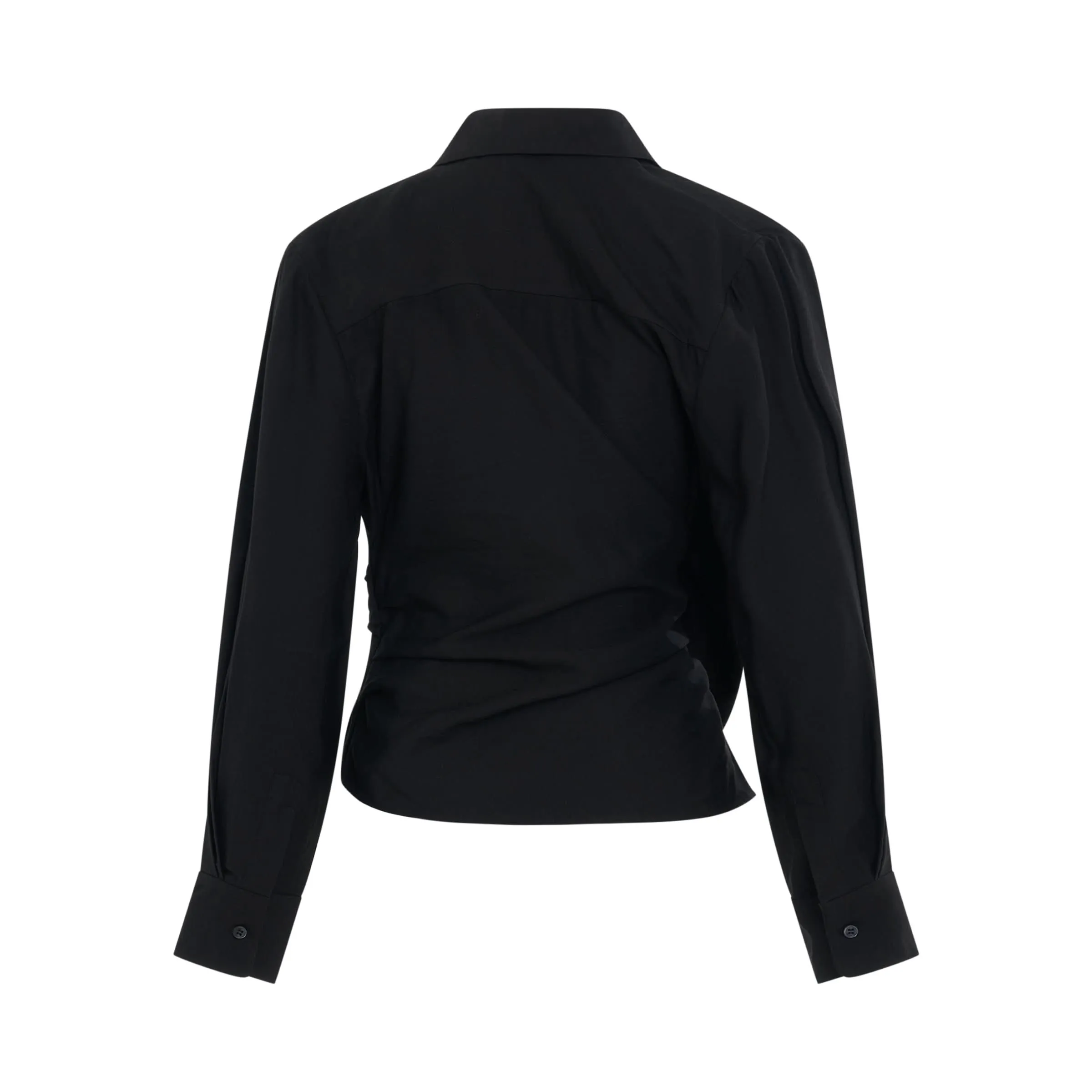 Bahia Tied Sash Shirt in Black