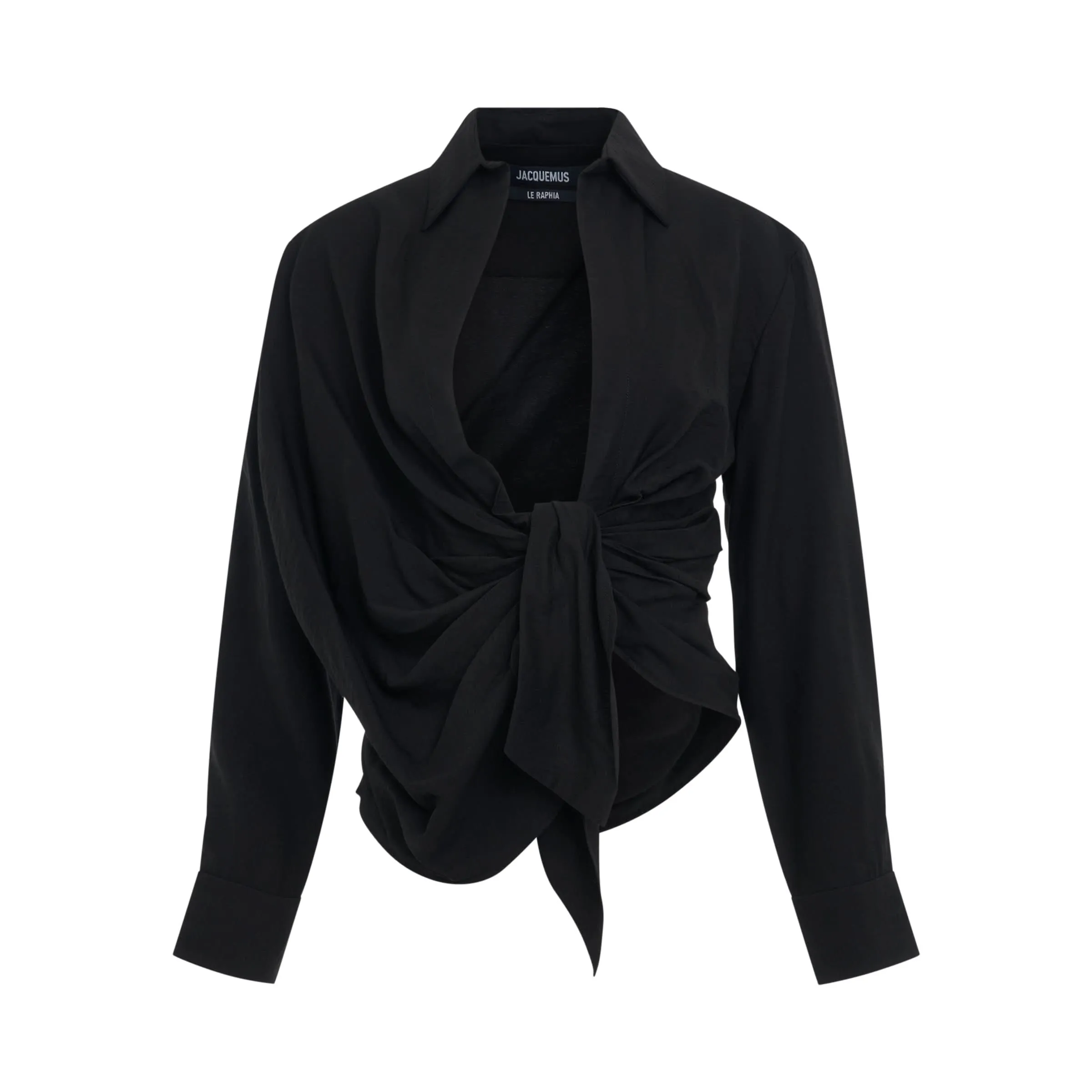 Bahia Tied Sash Shirt in Black