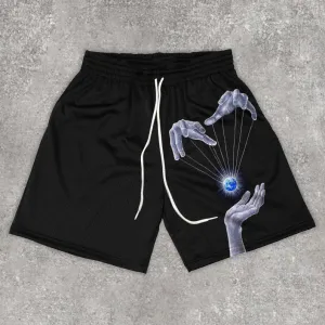 Casual Street Style Loose Sports Mesh Shorts