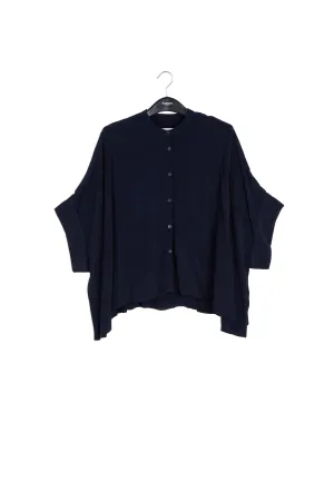 Dark blue oversized top