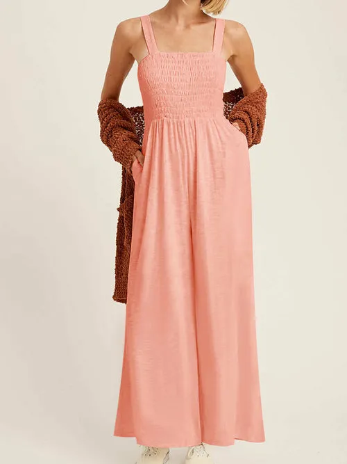 Elegant Solid Color Sleeveless Jumpsuits