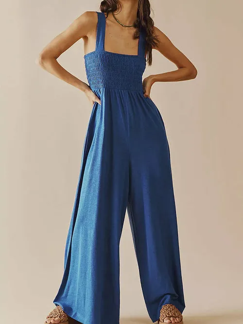 Elegant Solid Color Sleeveless Jumpsuits