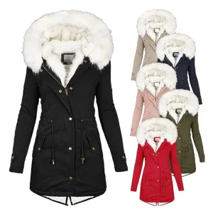 fashionable hooded jacket WITH V NECK STYLE COLLAR