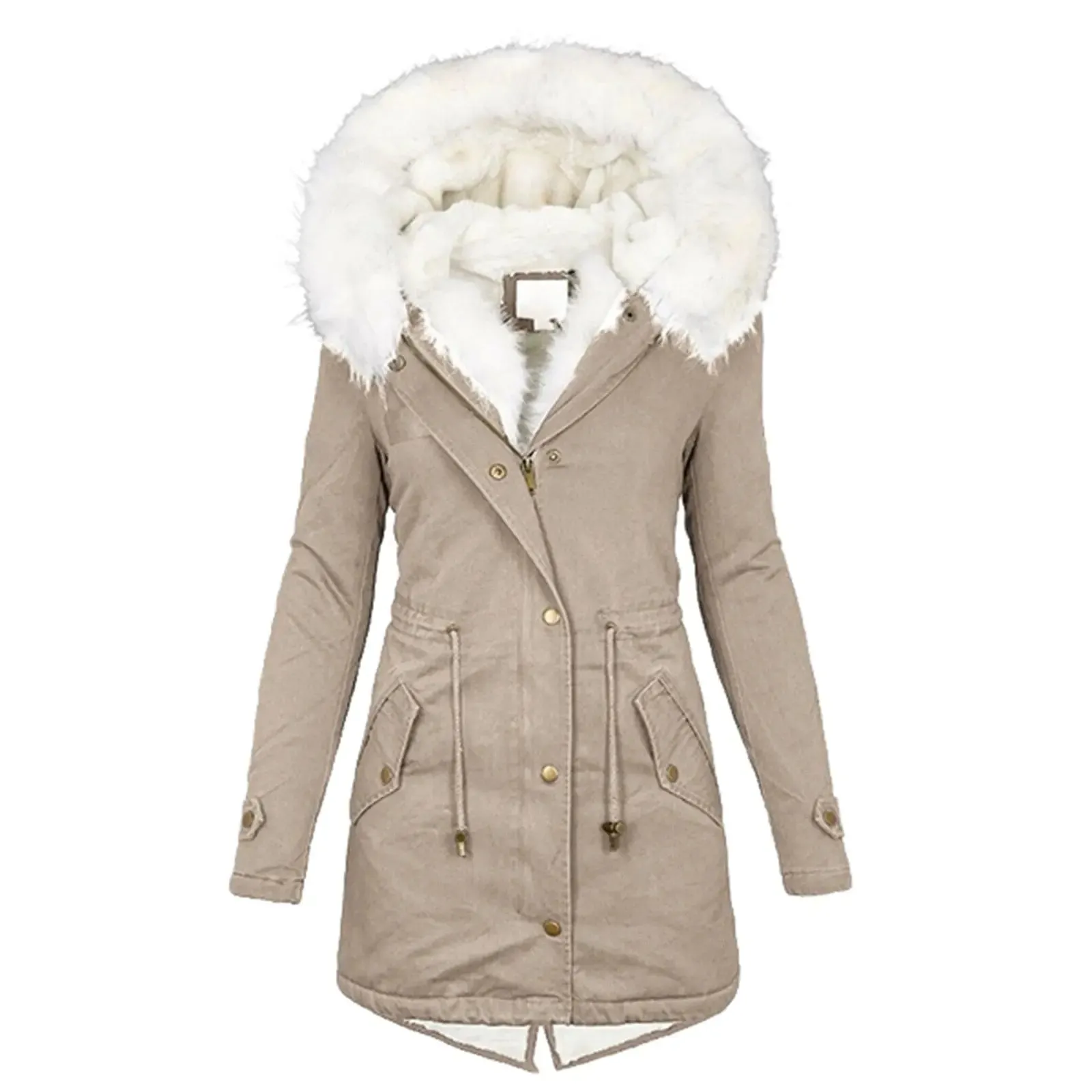 fashionable hooded jacket WITH V NECK STYLE COLLAR