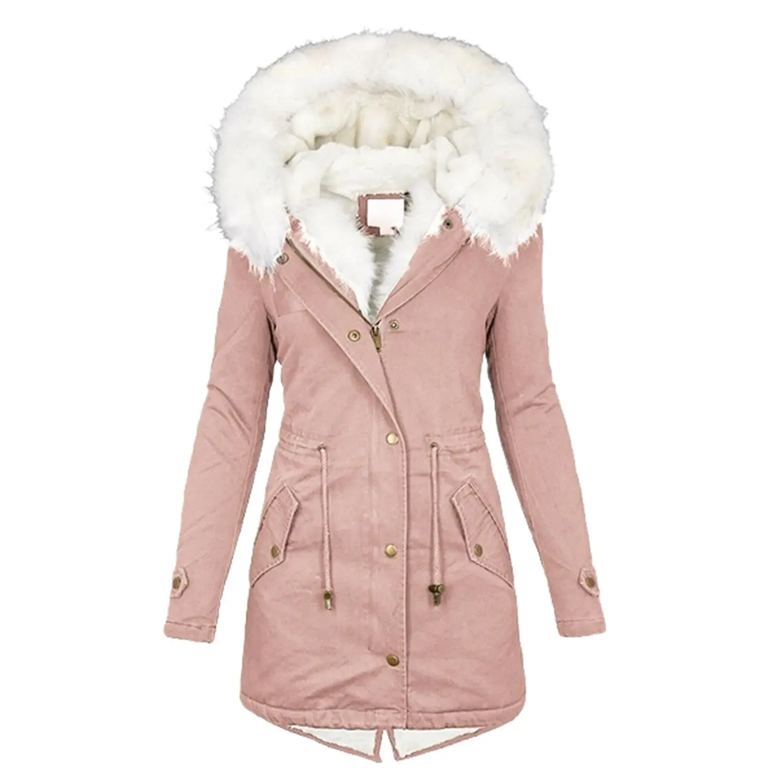 fashionable hooded jacket WITH V NECK STYLE COLLAR