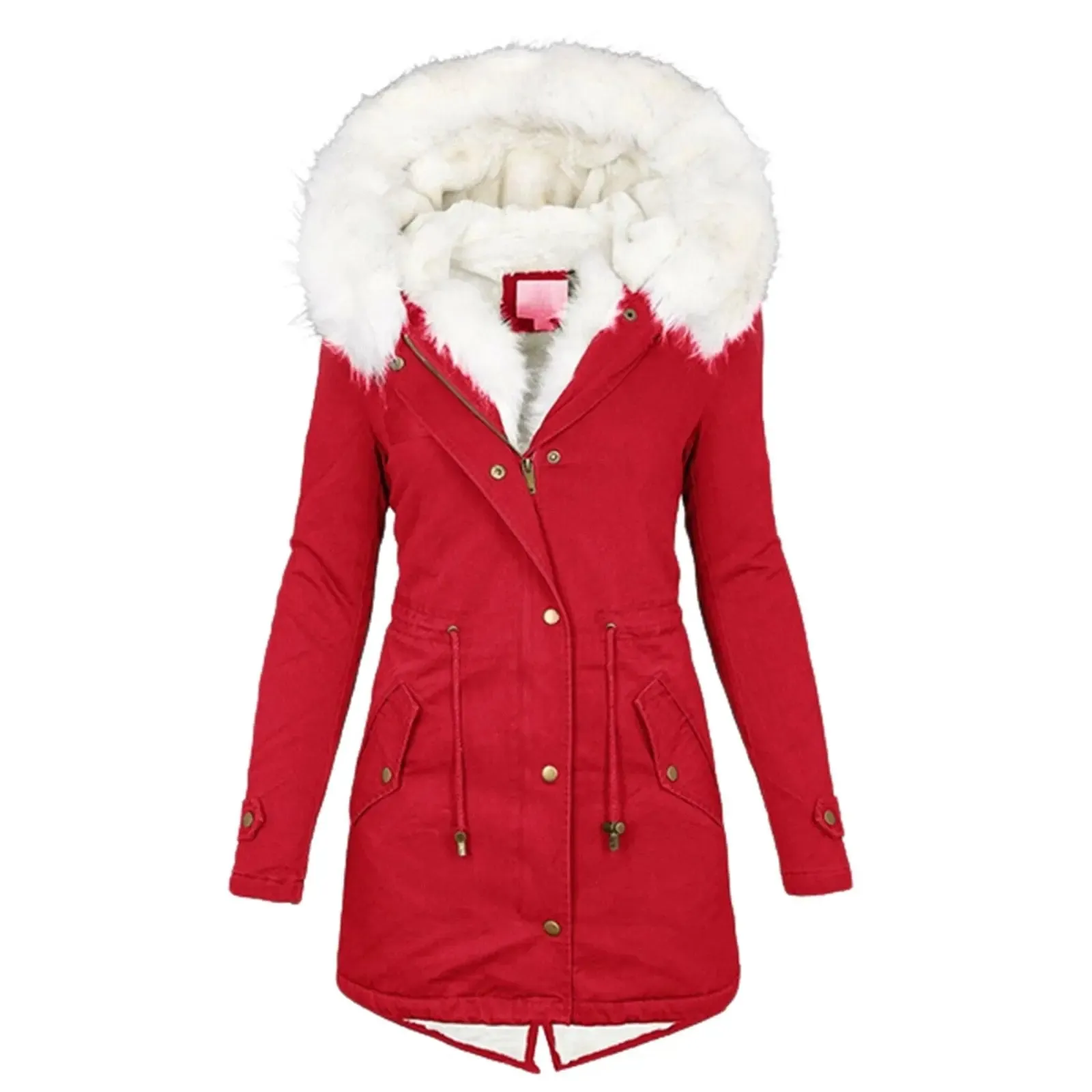 fashionable hooded jacket WITH V NECK STYLE COLLAR