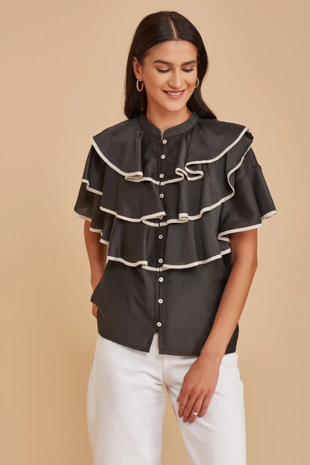 Gathered Yoke Blouse