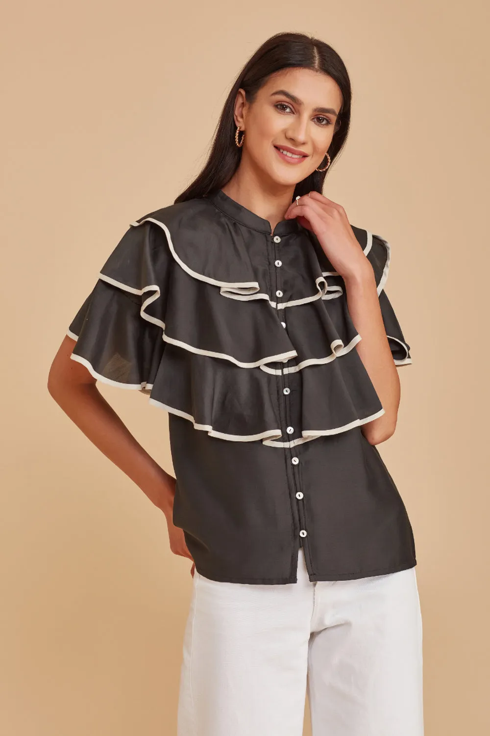 Gathered Yoke Blouse