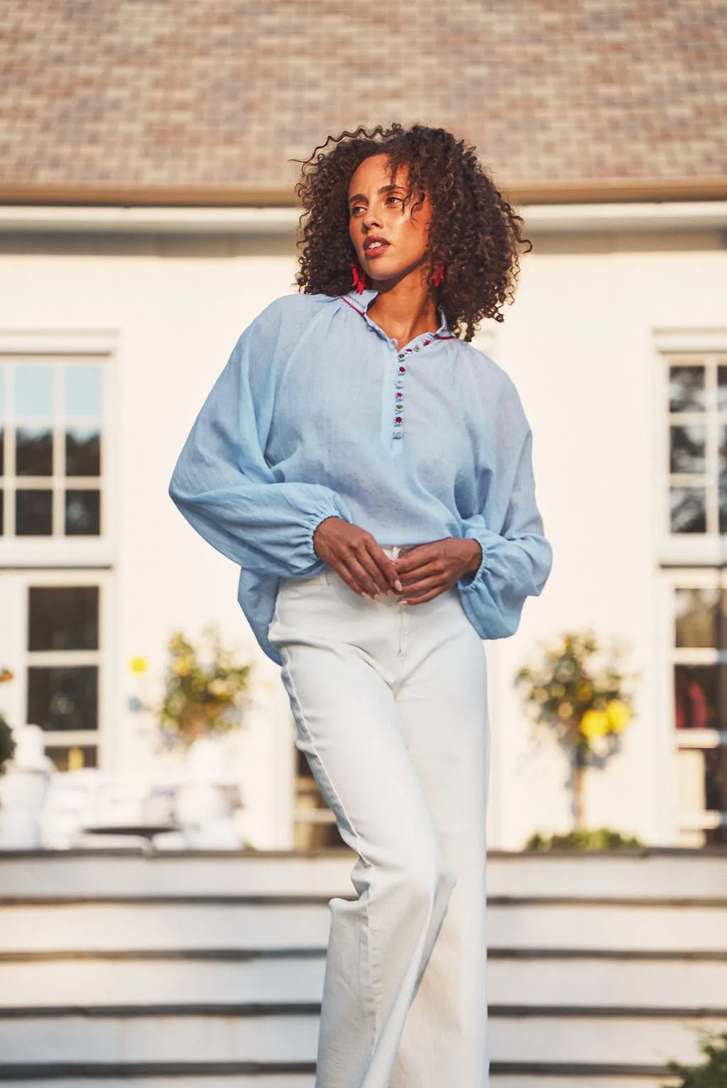 Golab Blouse - Blue & Red (Limited Edition)
