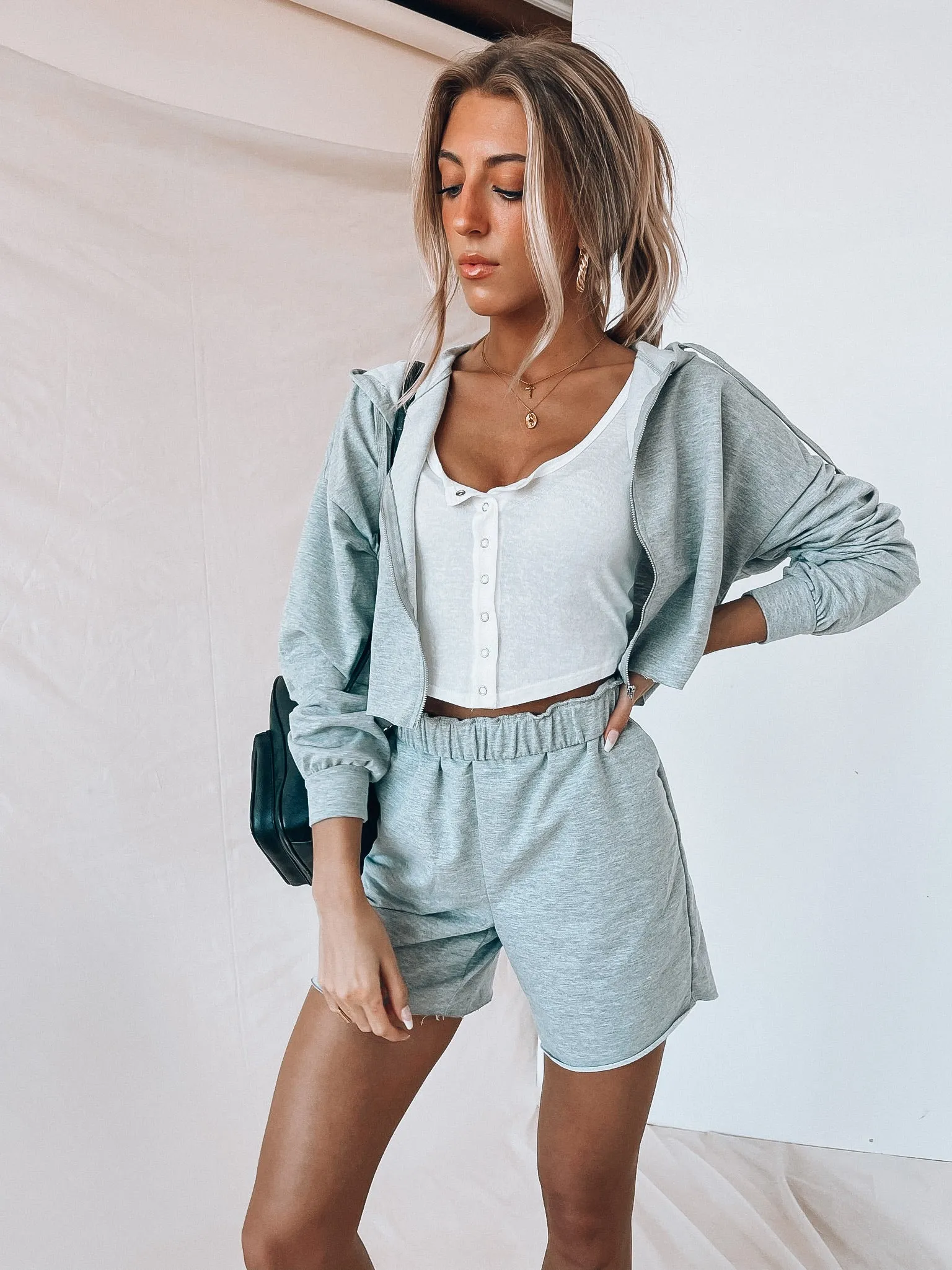Grey Sporty Girl Track Jacket