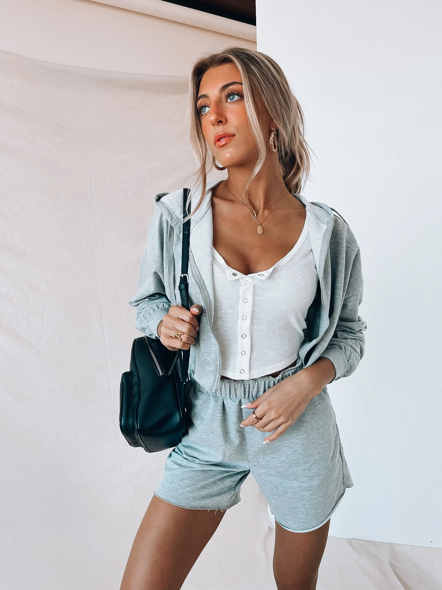 Grey Sporty Girl Track Jacket