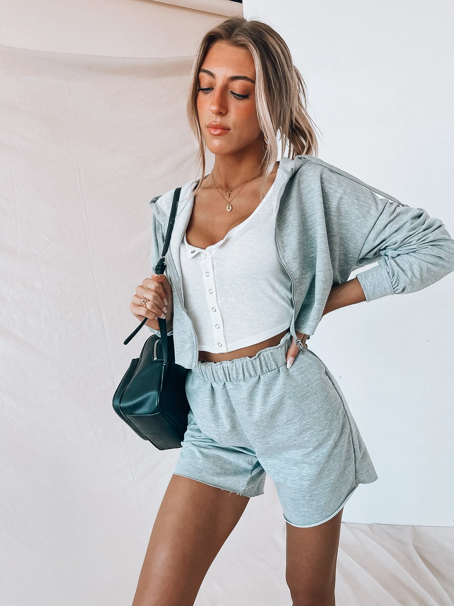 Grey Sporty Girl Track Jacket