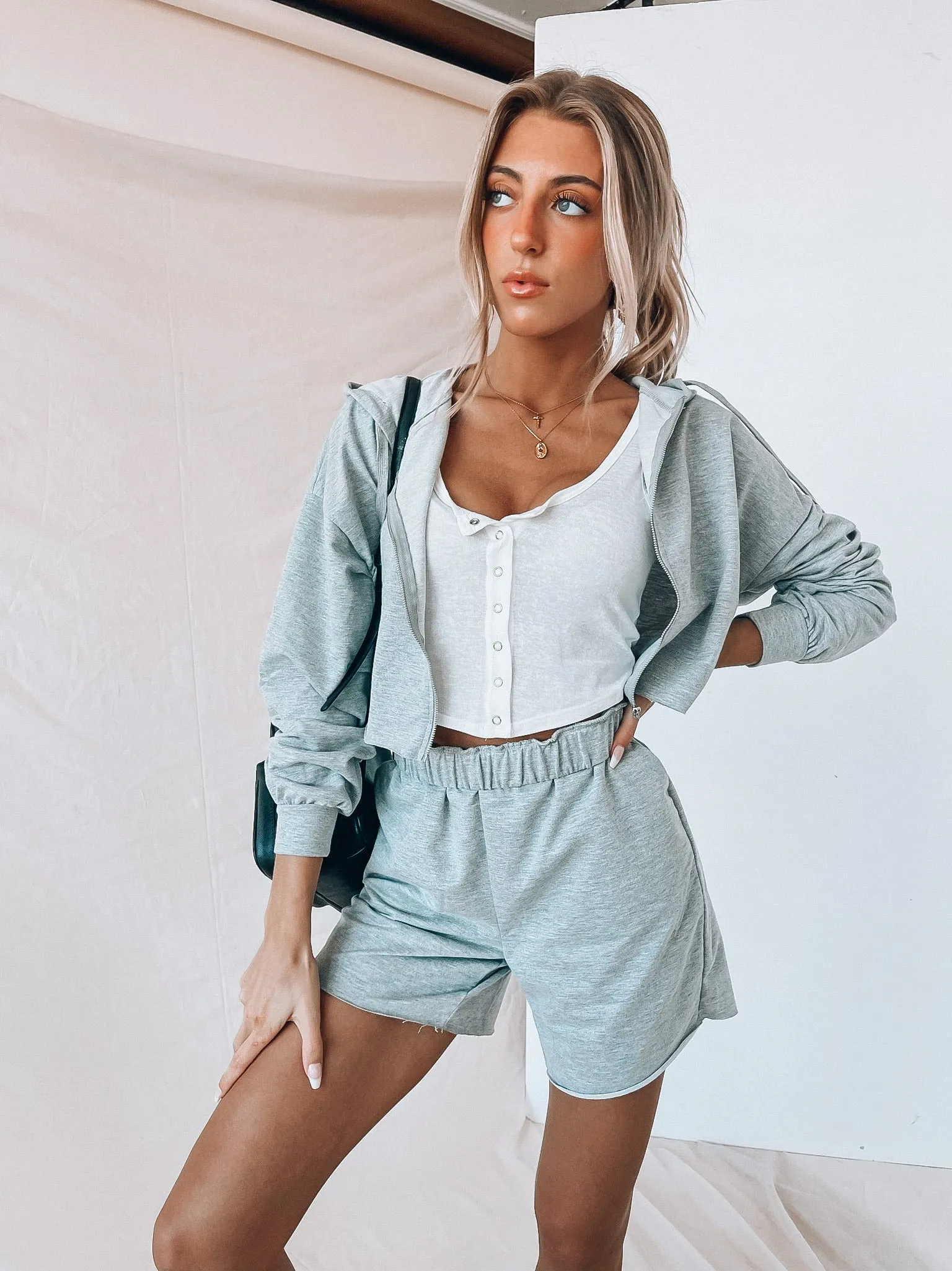Grey Sporty Girl Track Jacket