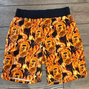 Hawaiian print casual shorts