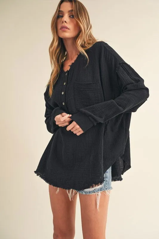 Majorie Cotton Long Sleeve Top