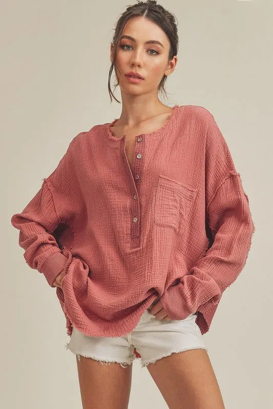 Majorie Cotton Long Sleeve Top