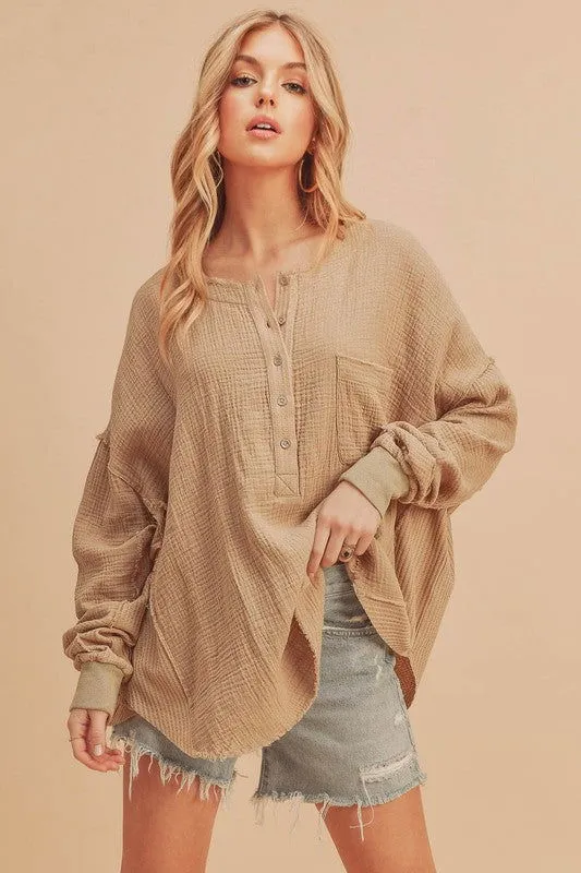 Majorie Cotton Long Sleeve Top