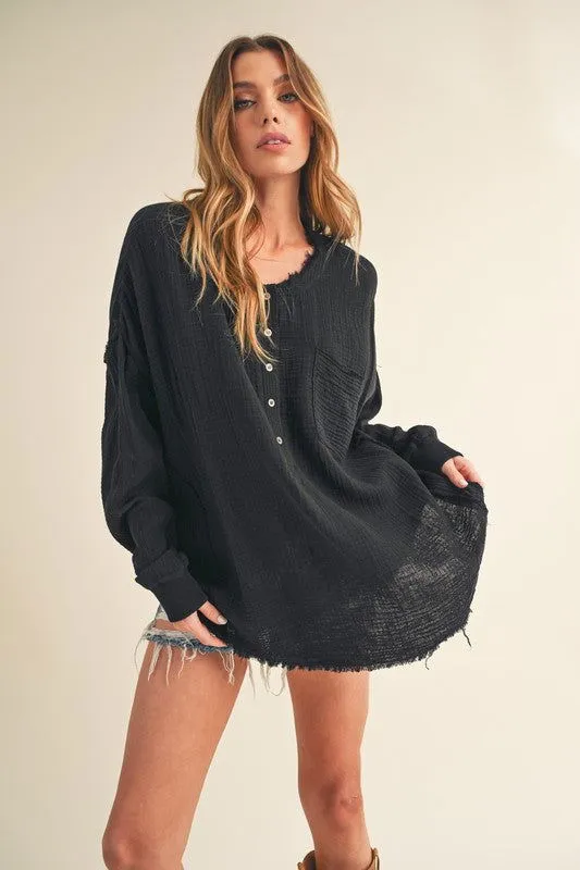 Majorie Cotton Long Sleeve Top