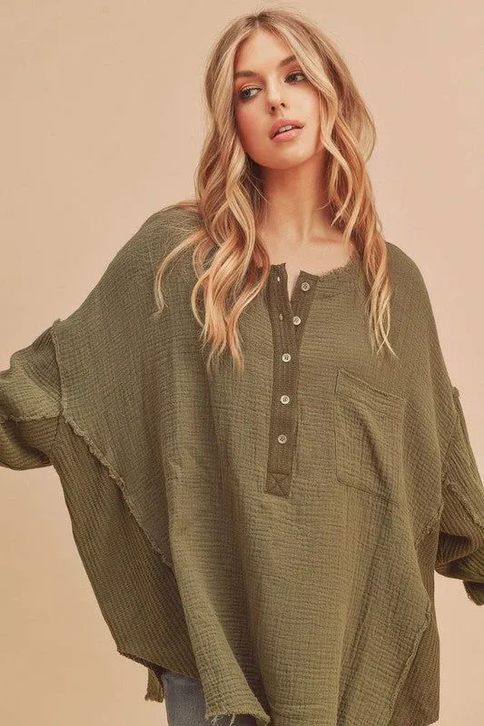 Majorie Cotton Long Sleeve Top