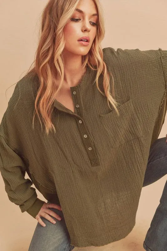 Majorie Cotton Long Sleeve Top