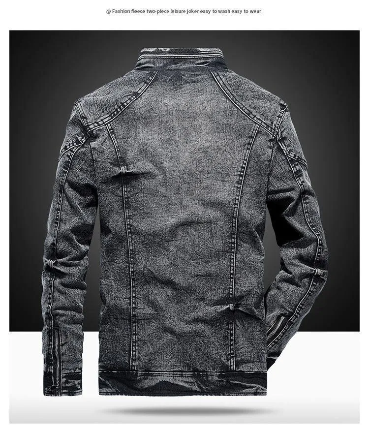 Men's Denim Solid Jeans Jacket
