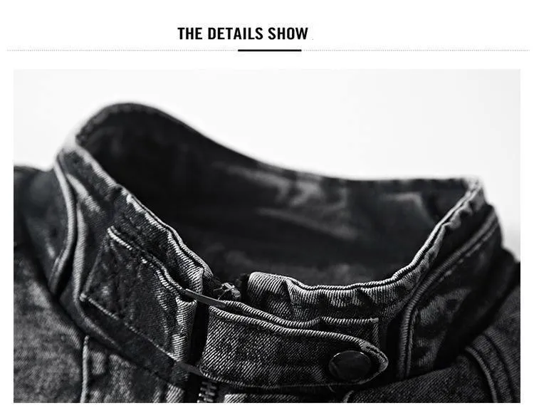 Men's Denim Solid Jeans Jacket