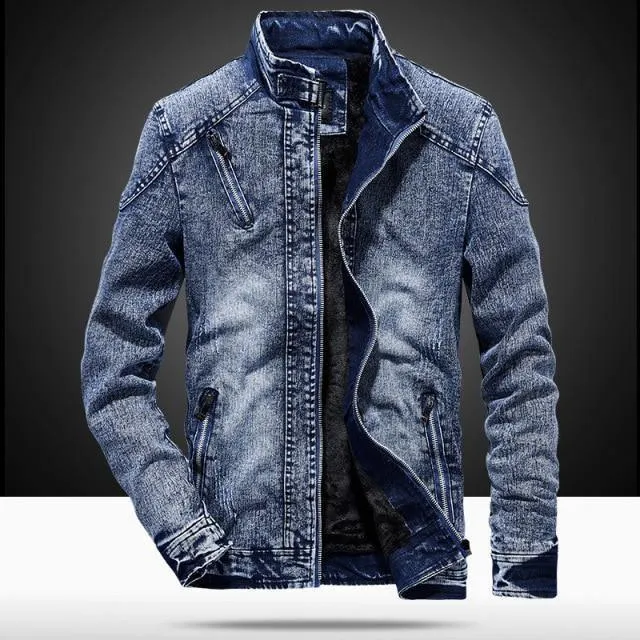 Men's Denim Solid Jeans Jacket