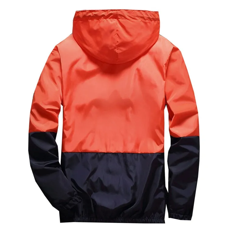 Men's Hip Hop Jacket Windbreaker Hooded Casual Retro Vintage Streetwear