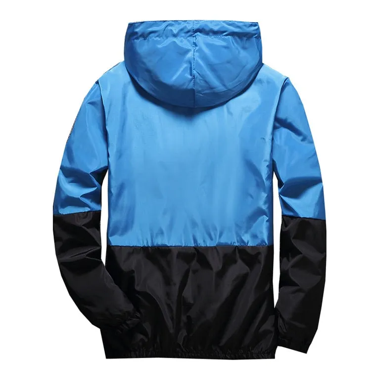 Men's Hip Hop Jacket Windbreaker Hooded Casual Retro Vintage Streetwear