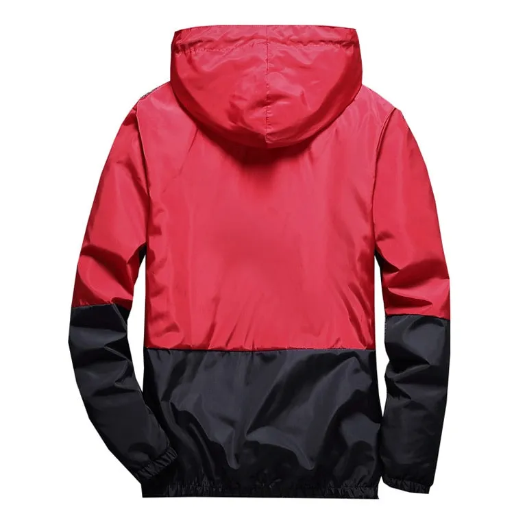Men's Hip Hop Jacket Windbreaker Hooded Casual Retro Vintage Streetwear