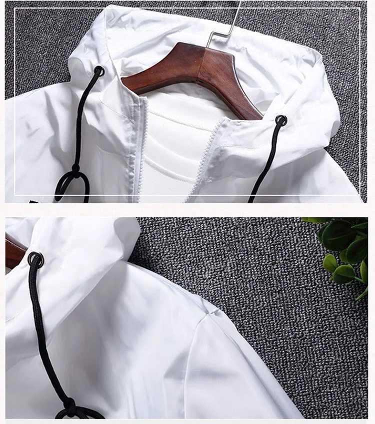 Men's Hip Hop Jacket Windbreaker Hooded Casual Retro Vintage Streetwear