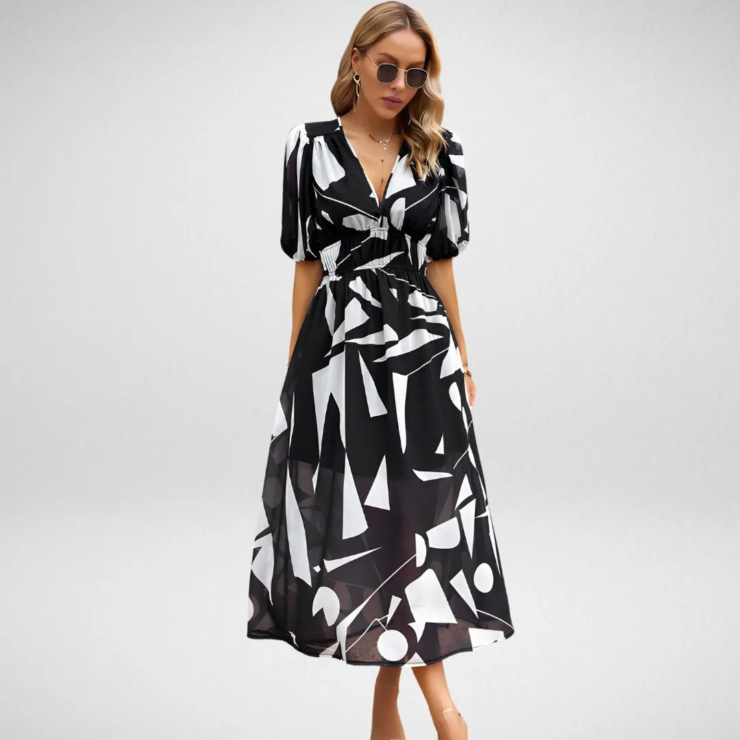 Meredith™ - Elegant V-neck Dress