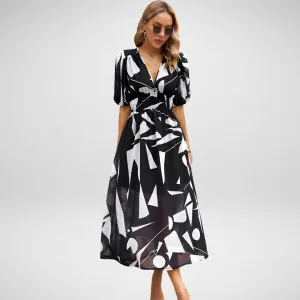 Meredith™ - Elegant V-neck Dress
