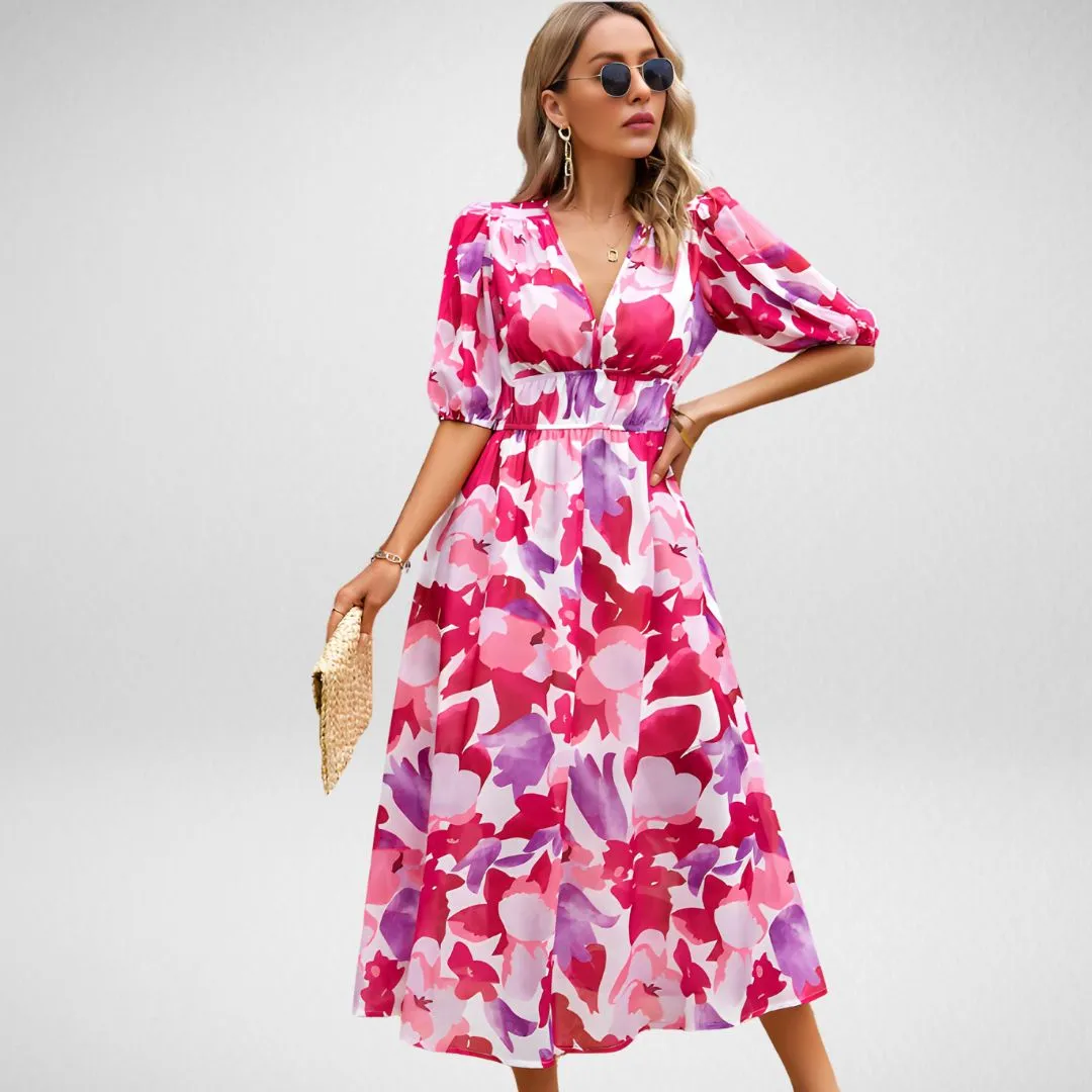 Meredith™ - Elegant V-neck Dress