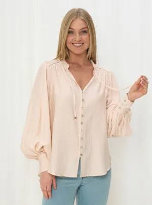 Panama Forrest Blush Blouse