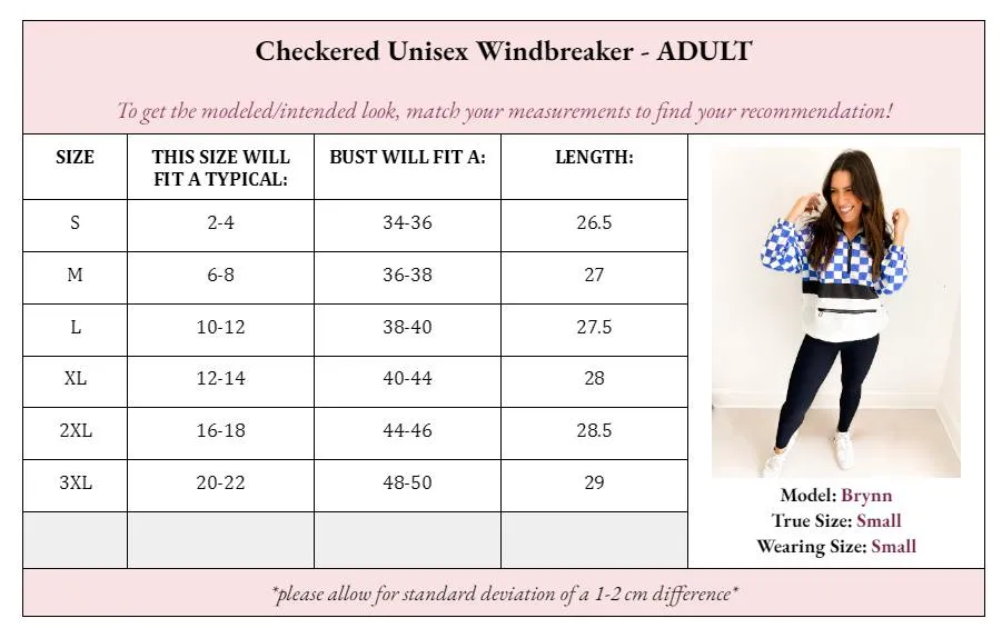 PREORDER: Cody Checkered Windbreaker in Adult Sizing