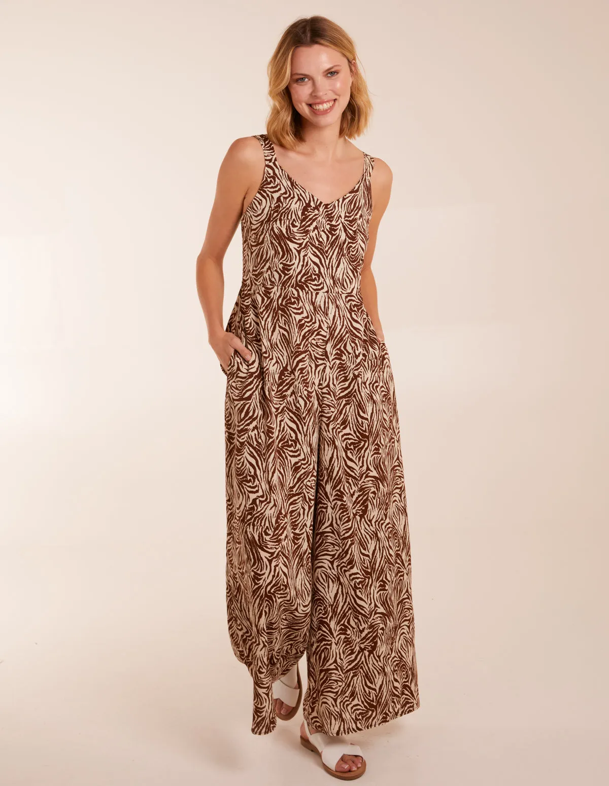 Printed Side Pocket Jumpsuit