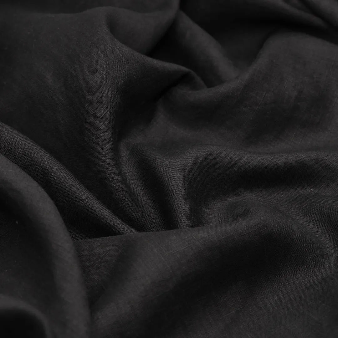 Remnant - 50cm - Breezy Lightweight Linen - Black