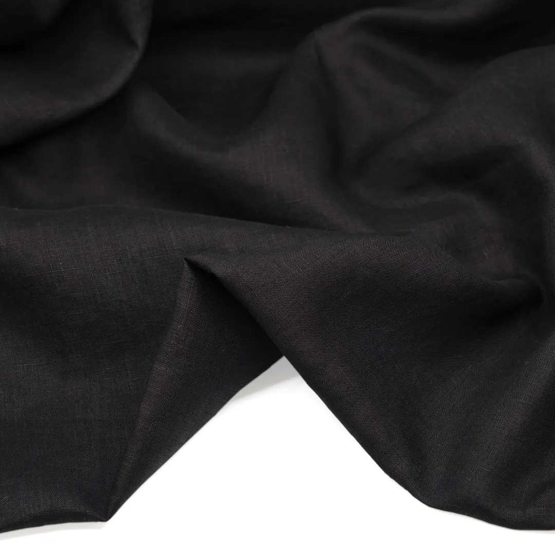 Remnant - 50cm - Breezy Lightweight Linen - Black