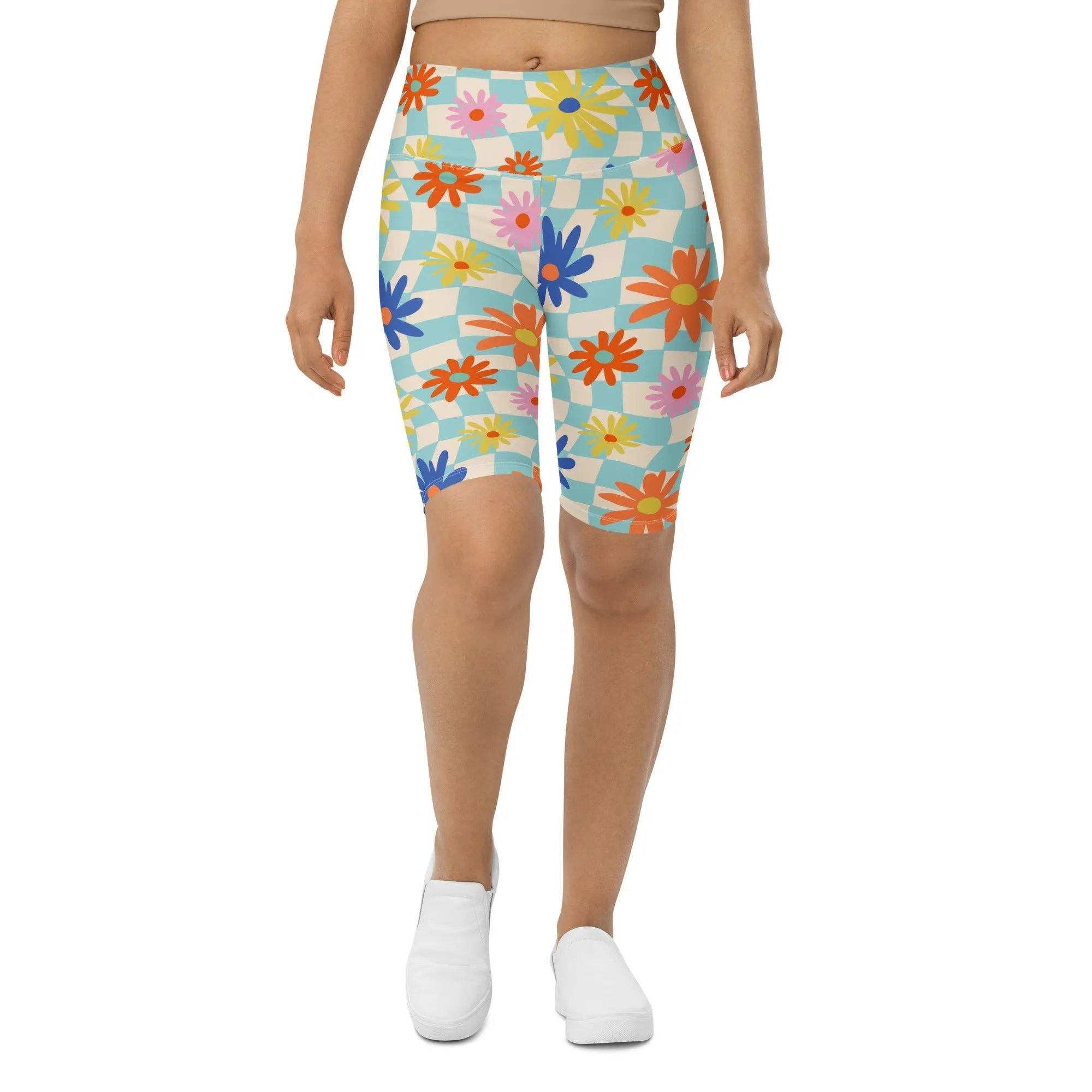 Retro Daisy Biker Shorts