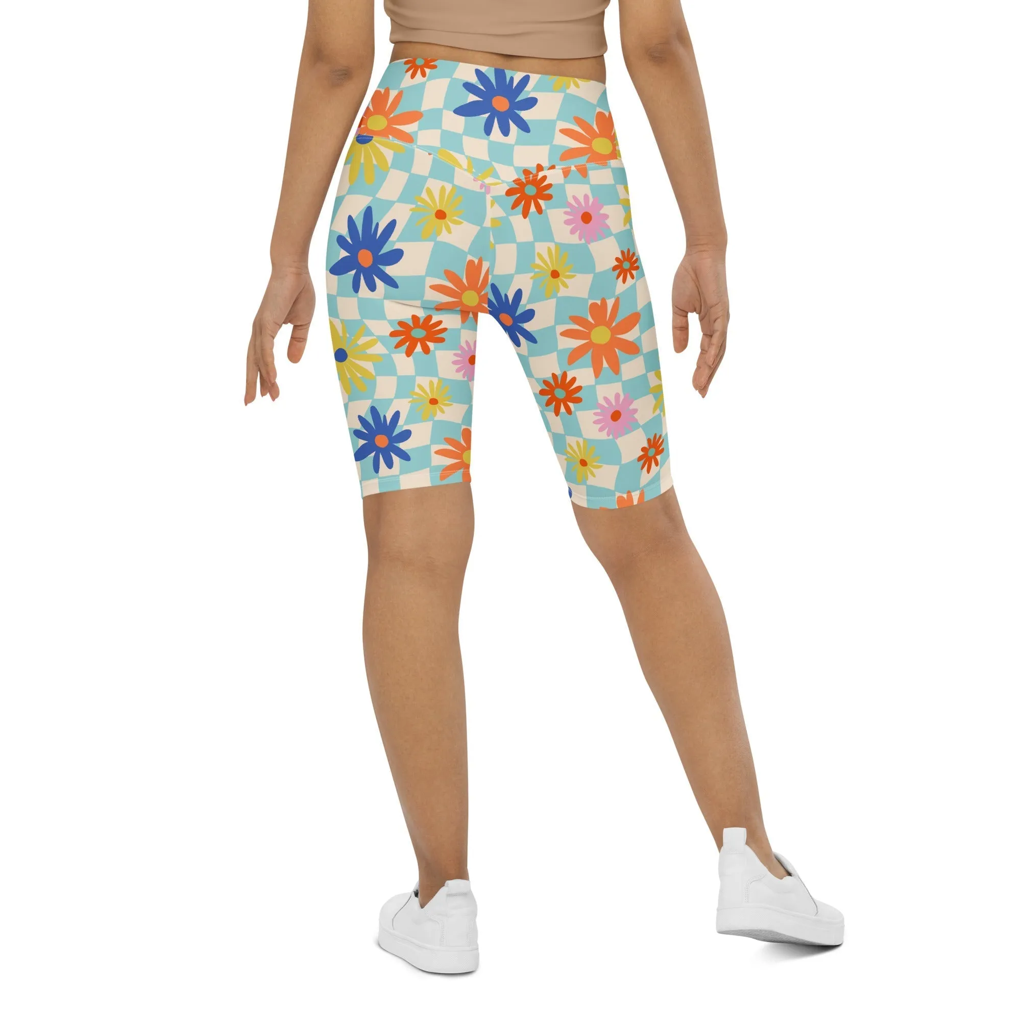 Retro Daisy Biker Shorts