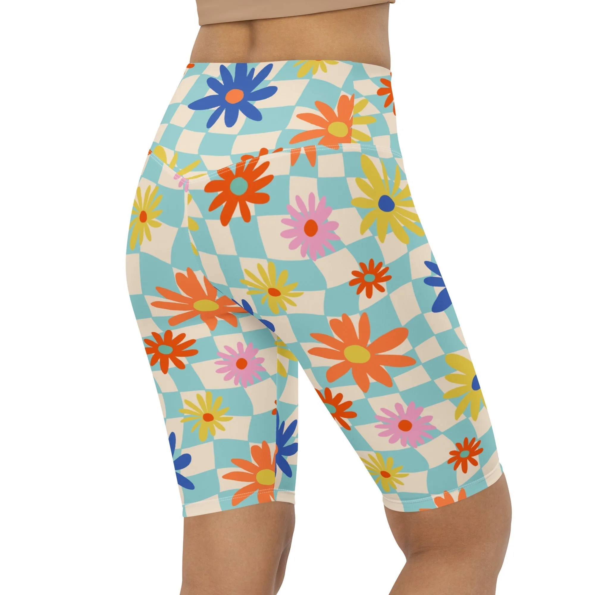 Retro Daisy Biker Shorts