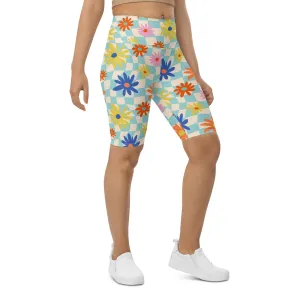 Retro Daisy Biker Shorts