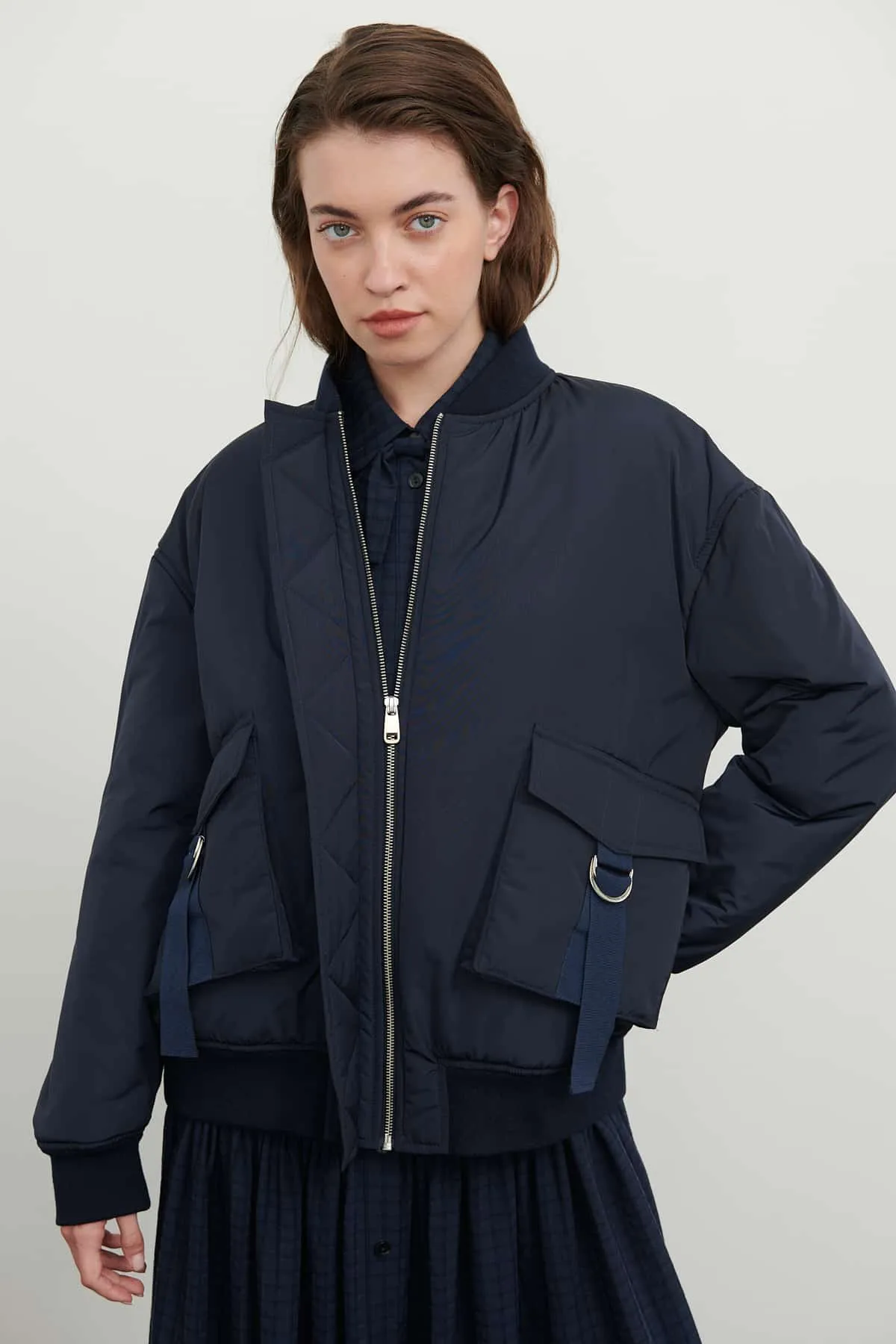 Roman Puffer Jacket With Pockets Navy