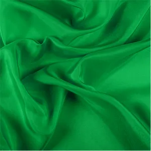 Runway Silks Green Silk Crepe de Chine Fabric