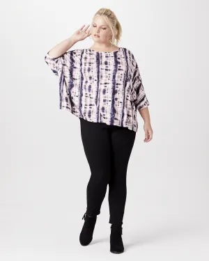 Siena Half-Sleeve Top | Mauve / Black