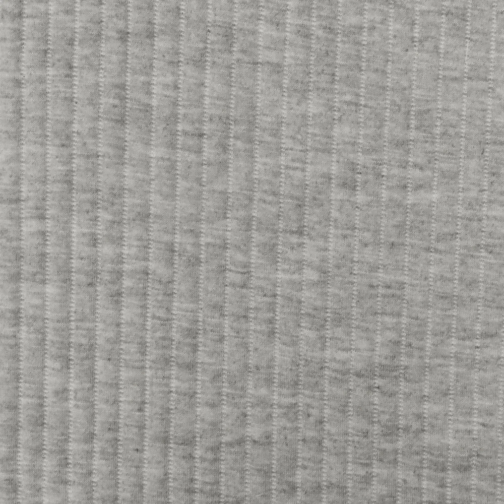Snow Gray-Gray-White 3D Stripe Stretch Double Knit Fabric